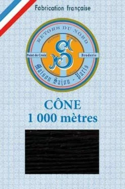 Fil Broderie Retors Du Nord Cône 2005 - Noir