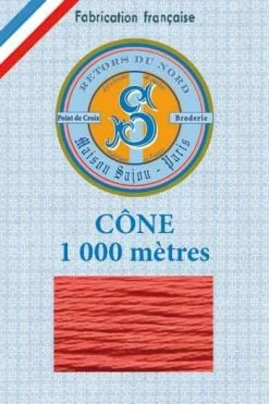 Fil Broderie Retors Du Nord Cône 2017 - Corail