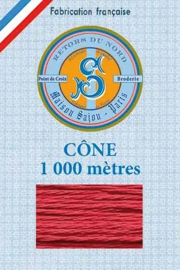 Fil Broderie Retors Du Nord Cône 2033 - Glaïeul 1 Fil Broderie Retors Du Nord Cône 2033 - Glaïeul