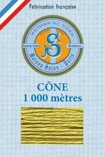 Fil Broderie Retors Du Nord Cône 2034 - Mousse 1 Fil Broderie Retors Du Nord Cône 2034 - Mousse