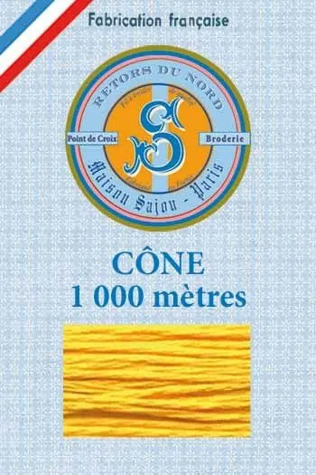 Fil Broderie Retors Du Nord Cône 2038 - Nankin 1 Fil Broderie Retors Du Nord Cône 2038 - Nankin