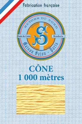 Fil Broderie Retors Du Nord Cône 2040 - Aurore 1 Fil Broderie Retors Du Nord Cône 2040 - Aurore