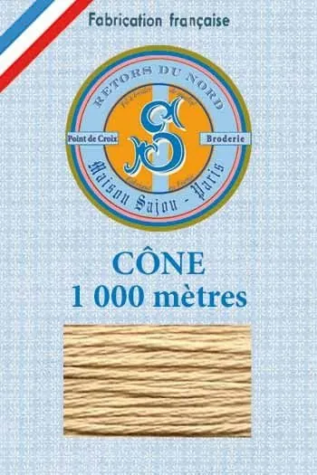 Fil Broderie Retors Du Nord Cône 2221 - Caramel 1 Fil Broderie Retors Du Nord Cône 2221 - Caramel