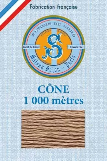 Fil Broderie Retors Du Nord Cône 2266 - Chevreuil 1 Fil Broderie Retors Du Nord Cône 2266 - Chevreuil