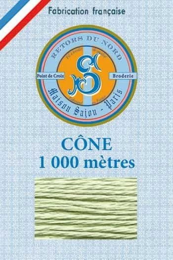 Fil Broderie Retors Du Nord Cône 2443 - Alicante 1 Fil Broderie Retors Du Nord Cône 2443 - Alicante
