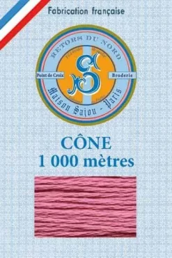 Fil Broderie Retors Du Nord Cône 2469 - Bois De Rose