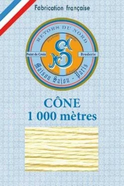 Fil Broderie Retors Du Nord Cône 2532 - Paille