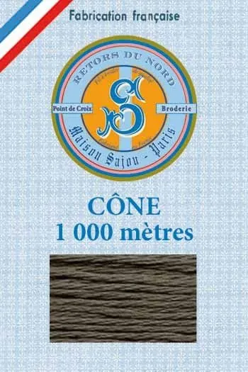 Fil Broderie Retors Du Nord Cône 2615 - Vert Armée 1 Fil Broderie Retors Du Nord Cône 2615 - Vert Armée