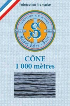 Fil Broderie Retors Du Nord Cône 2832 - Ardoise