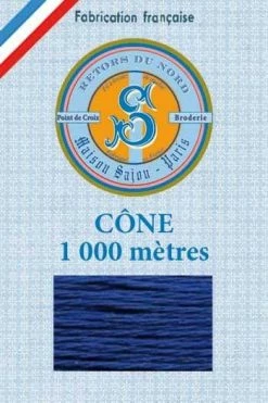 Fil Broderie Retors Du Nord Cône 2882 - Saphir