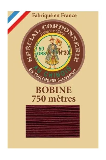 Fil Cordonnerie Glacé Bobine 453 - Bordeaux 1 Fil Cordonnerie Glacé Bobine 453 - Bordeaux