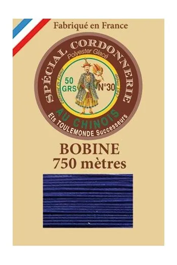 Fil Cordonnerie Glacé Bobine 678 - Marine 1 Fil Cordonnerie Glacé Bobine 678 - Marine