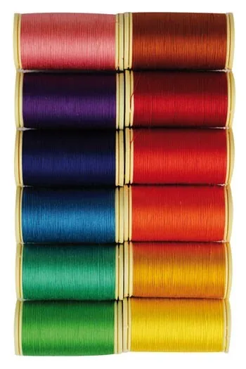 Fil Coton Boîte 12 Bobines Tons Vifs 1 Fil Coton Boîte 12 Bobines Tons Vifs