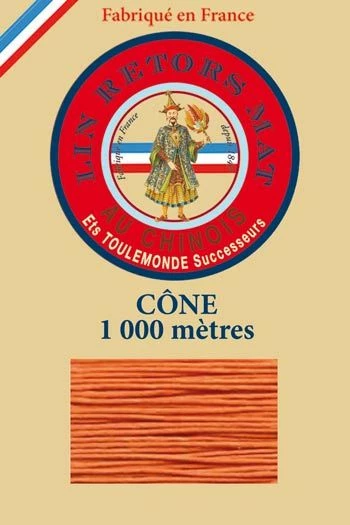 Fil De Lin Retors Mat 12/3 Cone 419 - Oranger 1 Fil De Lin Retors Mat 12/3 Cone 419 - Oranger