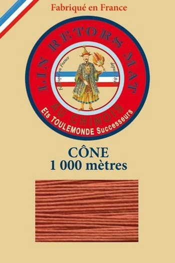 Fil De Lin Retors Mat 12/3 Cone 420 - Citrouille 1 Fil De Lin Retors Mat 12/3 Cone 420 - Citrouille