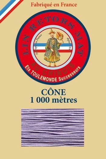 Fil De Lin Retors Mat 12/3 Cone 497 - Mauve 1 Fil De Lin Retors Mat 12/3 Cone 497 - Mauve