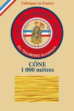 Fil De Lin Retors Mat 12/3 Cone 508 - Jaune