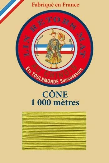 Fil De Lin Retors Mat 12/3 Cone 519 - Anis 1 Fil De Lin Retors Mat 12/3 Cone 519 - Anis