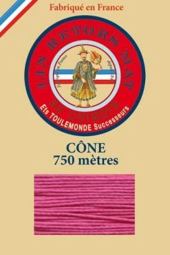 Fil De Lin Retors Mat 12/4 Cone 125 - Pivoine