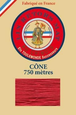 Fil De Lin Retors Mat 12/4 Cone 128 - Rouge