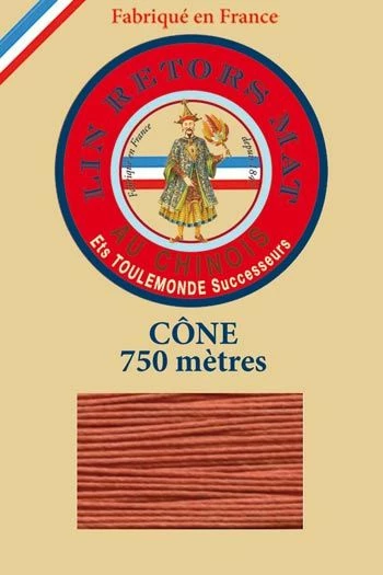 Fil De Lin Retors Mat 12/4 Cone 420 - Citrouille 1 Fil De Lin Retors Mat 12/4 Cone 420 - Citrouille