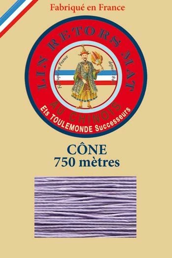 Fil De Lin Retors Mat 12/4 Cone 497 - Mauve 1 Fil De Lin Retors Mat 12/4 Cone 497 - Mauve