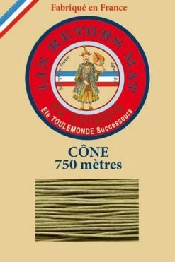 Fil De Lin Retors Mat 12/4 Cone 643 - Mousse