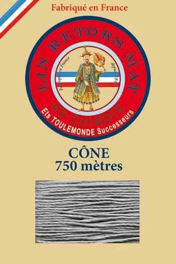 Fil De Lin Retors Mat 12/4 Cone 992 - Souris 1 Fil De Lin Retors Mat 12/4 Cone 992 - Souris