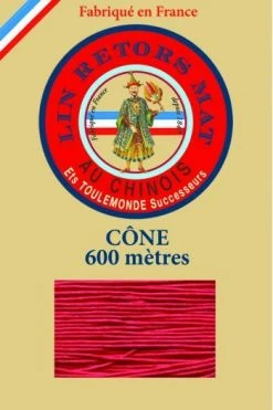 Fil De Lin Retors Mat 12/5 Cone 128 - Rouge