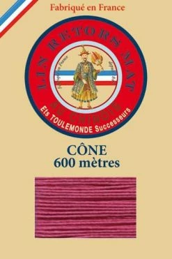 Fil De Lin Retors Mat 12/5 Cone 190 - Bois De Rose