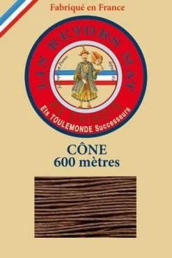 Fil De Lin Retors Mat 12/5 Cone 276 - Marron