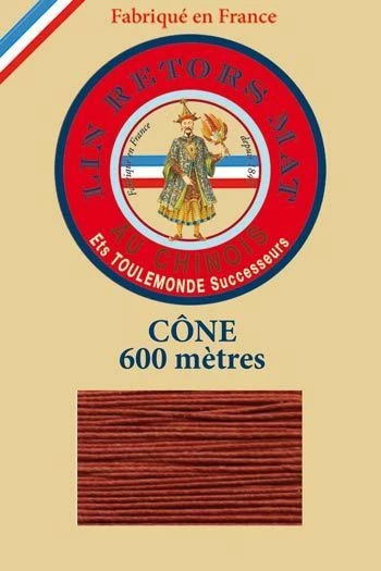 Fil De Lin Retors Mat 12/5 Cone 333 - Cuivre 1 Fil De Lin Retors Mat 12/5 Cone 333 - Cuivre