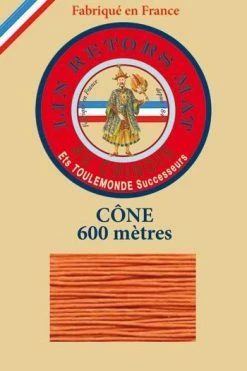 Fil De Lin Retors Mat 12/5 Cone 419 - Oranger