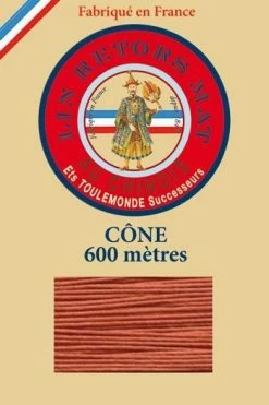 Fil De Lin Retors Mat 12/5 Cone 420 - Citrouille