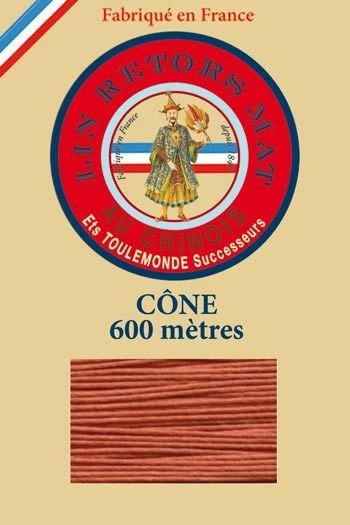 Fil De Lin Retors Mat 12/5 Cone 420 - Citrouille 1 Fil De Lin Retors Mat 12/5 Cone 420 - Citrouille