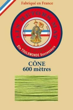 Fil De Lin Retors Mat 12/5 Cone 455 - Vert Clair