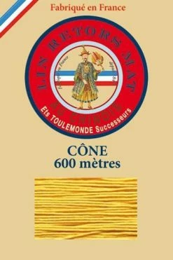 Fil De Lin Retors Mat 12/5 Cone 508 - Jaune