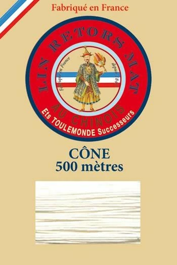 Fil De Lin Retors Mat 12/6 Cone 105 - Naturel 1 Fil De Lin Retors Mat 12/6 Cone 105 - Naturel