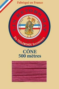 Fil De Lin Retors Mat 12/6 Cone 190 - Bois De Rose