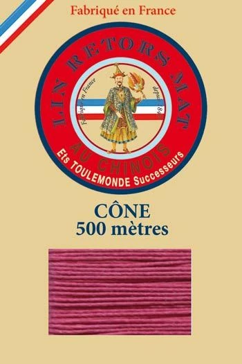 Fil De Lin Retors Mat 12/6 Cone 190 - Bois De Rose 1 Fil De Lin Retors Mat 12/6 Cone 190 - Bois De Rose