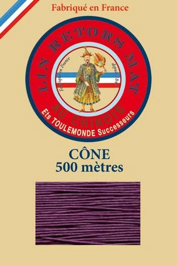 Fil De Lin Retors Mat 12/6 Cone 218 - Violet 1 Fil De Lin Retors Mat 12/6 Cone 218 - Violet