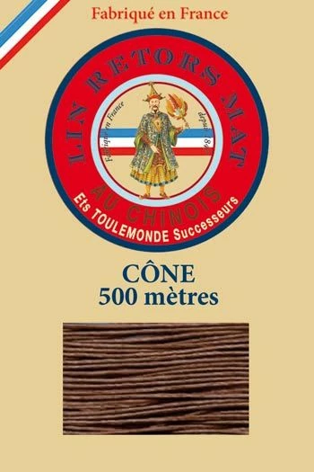 Fil De Lin Retors Mat 12/6 Cone 276 - Marron 1 Fil De Lin Retors Mat 12/6 Cone 276 - Marron