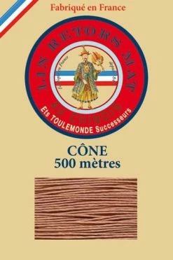 Fil De Lin Retors Mat 12/6 Cone 330 - Daim