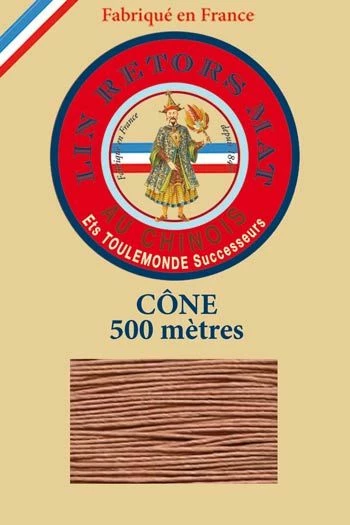 Fil De Lin Retors Mat 12/6 Cone 330 - Daim 1 Fil De Lin Retors Mat 12/6 Cone 330 - Daim