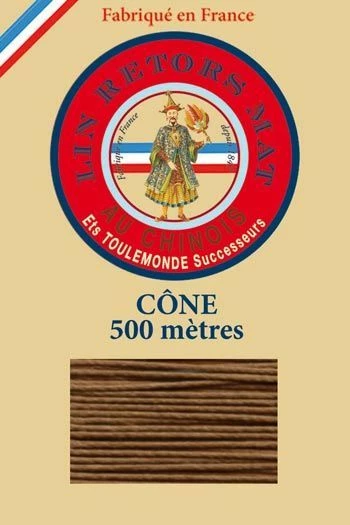 Fil De Lin Retors Mat 12/6 Cone 374 - Bronze 1 Fil De Lin Retors Mat 12/6 Cone 374 - Bronze
