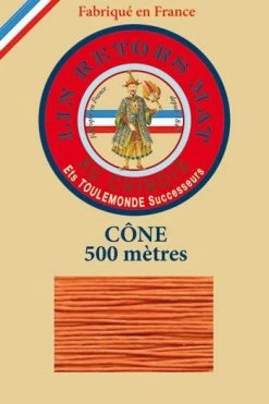 Fil De Lin Retors Mat 12/6 Cone 419 - Oranger