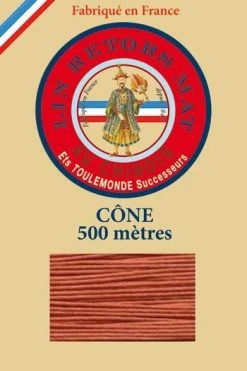 Fil De Lin Retors Mat 12/6 Cone 420 - Citrouille