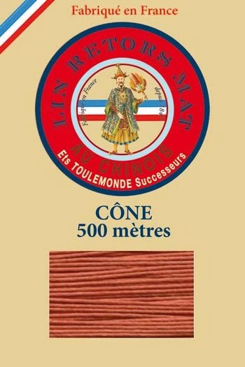 Fil De Lin Retors Mat 12/6 Cone 420 - Citrouille 1 Fil De Lin Retors Mat 12/6 Cone 420 - Citrouille