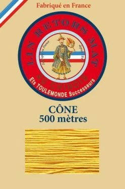Fil De Lin Retors Mat 12/6 Cone 508 - Jaune