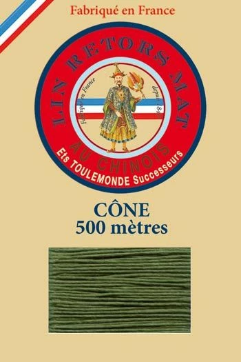 Fil De Lin Retors Mat 12/6 Cone 735 - Chartreuse 1 Fil De Lin Retors Mat 12/6 Cone 735 - Chartreuse